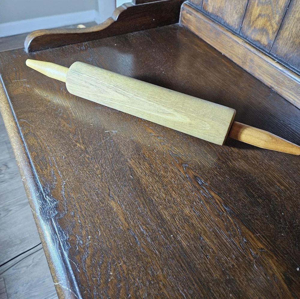Vintage Wooden Rolling Pin Solid Wood.